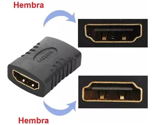 Adaptador Union Hdmi A Hdmi Hembra Acople 1080p